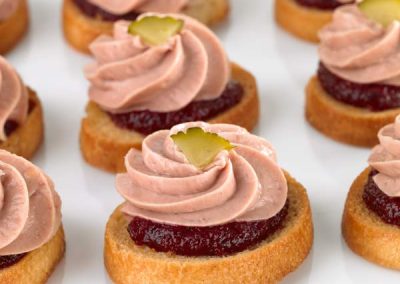 Finedale pate and cranberry crostini