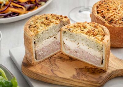 Chicken Ham Stuffing Pie
